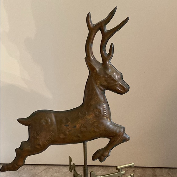Other Vintage Leaping Deer Weathervane Copper Brass Poshmark